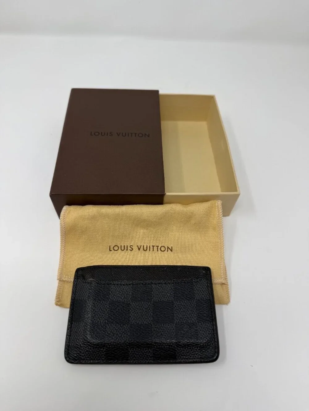 Louis Vuitton Neo Porte Cartes Damier Graphite Grey Card Holder